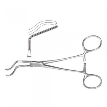 Subramanian-Miniature Atrauma Aortic Clamp Angled 135° Stainless Steel, 15.5 cm - 6"